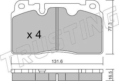Тормозные колодки Trusting. Артикул 995.0