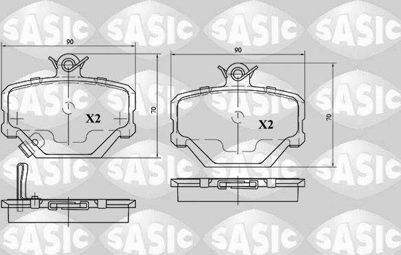 Тормозные колодки Sasic. Артикул 6216045