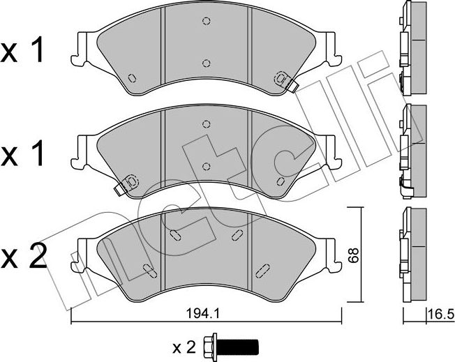 Тормозные колодки Metelli. Артикул 22-0971-0