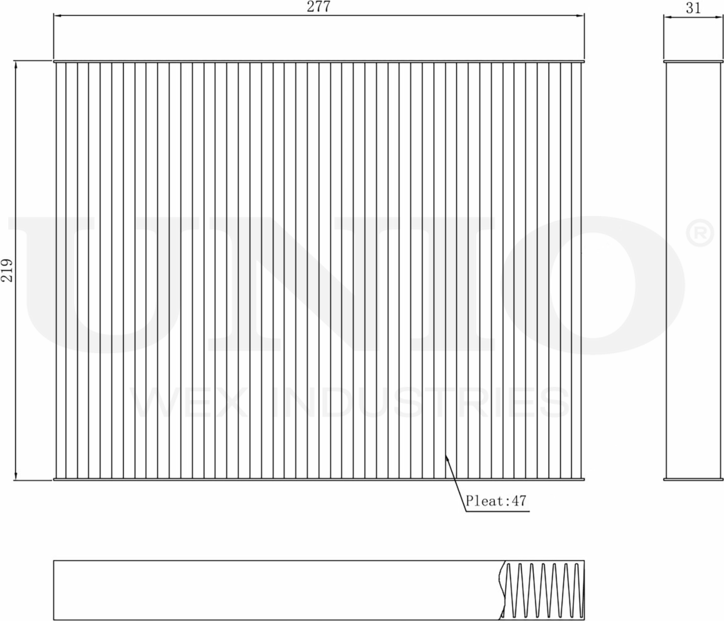 Фильтр салона (Unio). Артикул FLT-40026