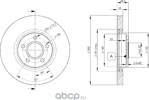 Диск тормозной (Icer). Артикул 78BD3937