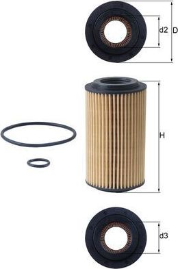 Масляный фильтр Mahle для Chrysler PT Cruiser 2002-2010. Артикул OX 153D4