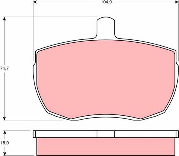 Тормозные колодки TRW. Артикул GDB341