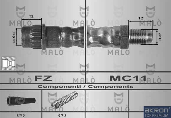 Тормозной шланг Malò. Артикул 80208