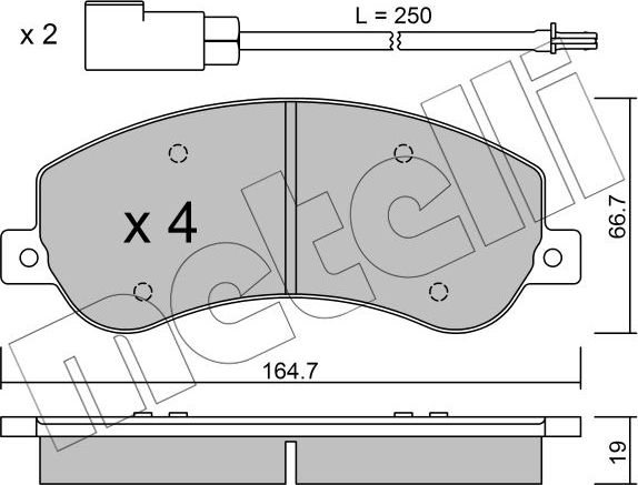 Тормозные колодки Metelli. Артикул 22-0680-0