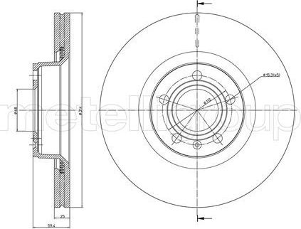 Тормозной диск Trusting передний для Audi A6 III (C6) 2004-2011. Артикул DF994