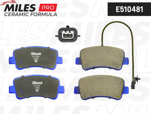 Тормозные колодки Miles (Керамика) задние для Renault Master III 2014-2026. Артикул E510481