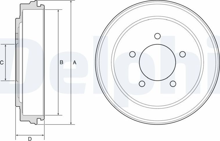 Тормозной барабан Delphi. Артикул BF600