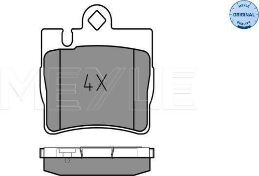 Тормозные колодки Meyle Original. Артикул 025 230 7815