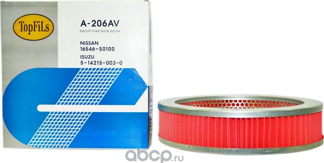 Воздушный фильтр (Topfils). Артикул A206AV