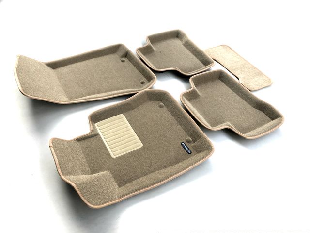 Коврики текстильные Euromat 3D Business для салона Mercedes-Benz GLC-Класс X253 2016-2026 Бежевые. Артикул EMC3D-003518T