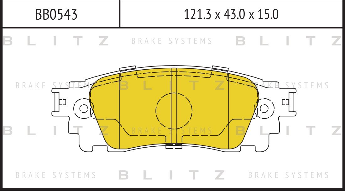 Колодки тормозные LEXUS NX 14- задн. (Blitz). Артикул BB0543