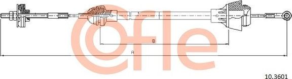 Трос сцепления Cofle для Skoda Favorit 1989-1997. Артикул 92.10.3601