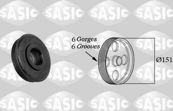 Шкив коленвала Sasic. Артикул 2154020