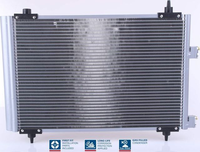 Радиатор кондиционера (конденсатор) Nissens (алюминий) для Peugeot 307 I 2000-2009. Артикул 94570