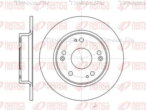 Тормозной диск Remsa задний для Honda Civic IX 2012-2016. Артикул 61175.00