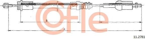 Трос сцепления Cofle для Fiat Ritmo I 1985-1987. Артикул 92.11.2781