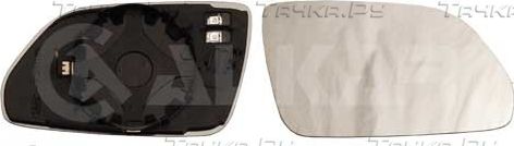 Зеркальное стекло бокового зеркала Alkar правое для Skoda Octavia A5 2004-2009. Артикул 6412111