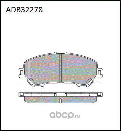 Колодки тормозные дисковые | перед | (Allied Nippon). Артикул ADB32278