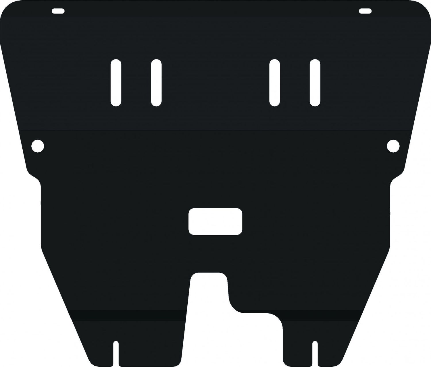 Защита алюминиевая Alfeco для картера и КПП Fiat 500 2007-2026. Артикул ALF.06.05 AL4