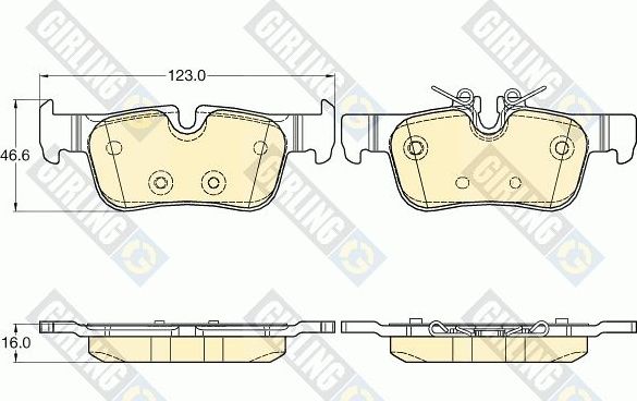 Тормозные колодки Girling. Артикул 6120632