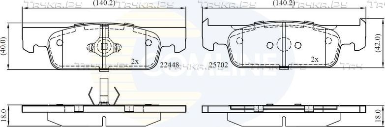 Тормозные колодки Comline Comline. Артикул CBP02398