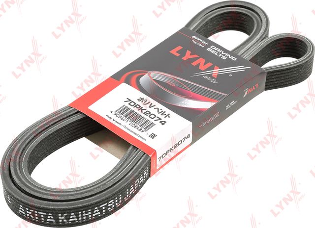 Приводной ремень поликлиновой LYNXauto для Audi Q7 I (4L) 2006-2010. Артикул 7DPK2074