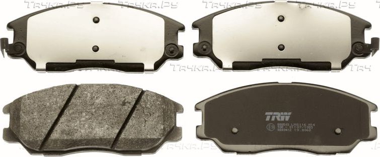 Тормозные колодки TRW передние для SsangYong Rodius II 2013-2026. Артикул GDB3412