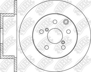Тормозной диск NiBK задний для Subaru XV I 2012-2017. Артикул RN1659