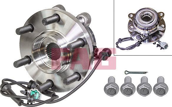 Ступица колеса с интегрированным подшипником (в сборе) Fag передняя для Nissan Pathfinder III 2005-2014. Артикул 713 6139 40