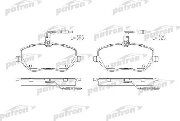 Тормозные колодки Patron передние для Citroen C6 2005-2012. Артикул PBP1726