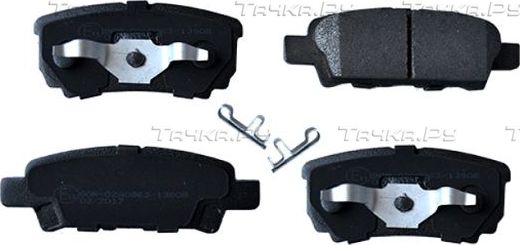 Тормозные колодки ASAM задние для Mitsubishi Lancer X 2008-2017. Артикул 55389