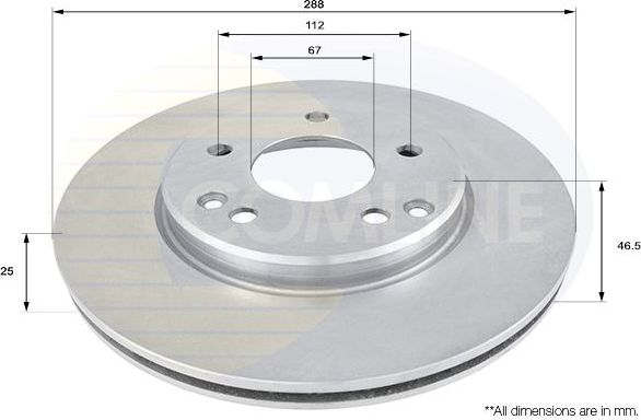 Тормозной диск Comline COATED. Артикул ADC1603V