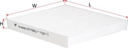 Салонный фильтр Sakura для Jeep Grand Cherokee IV (WK2) 2010-2025. Артикул CA-66030