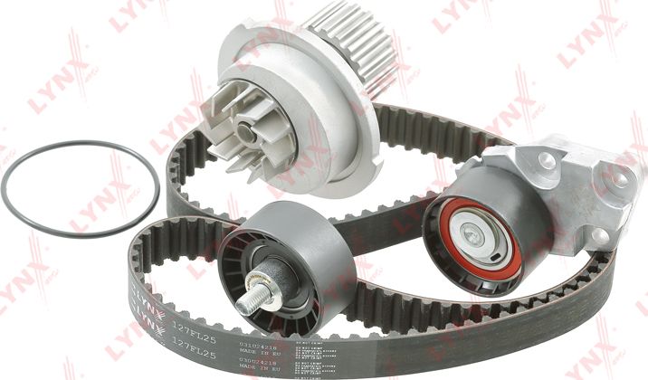 Помпа (водяной насос) с комплектом ремня ГРМ LYNXauto. Артикул PW-1171
