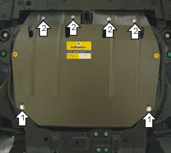 Защита Мотодор для картера, КПП Kia Carens III 2006-2012. Артикул 01023