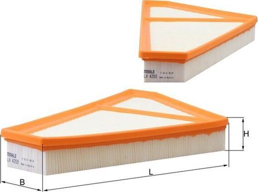 Воздушный фильтр Mahle левый для Jaguar F-Type I 2012-2026. Артикул LX 4253