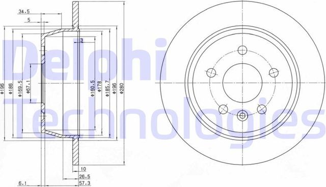 Тормозной диск Delphi. Артикул BG3241