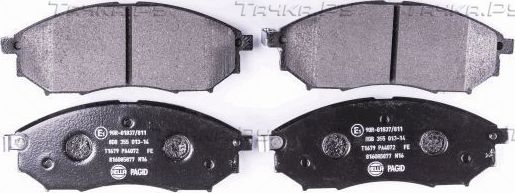 Тормозные колодки Hella передние для Renault Koleos I 2008-2016. Артикул 8DB 355 013-141