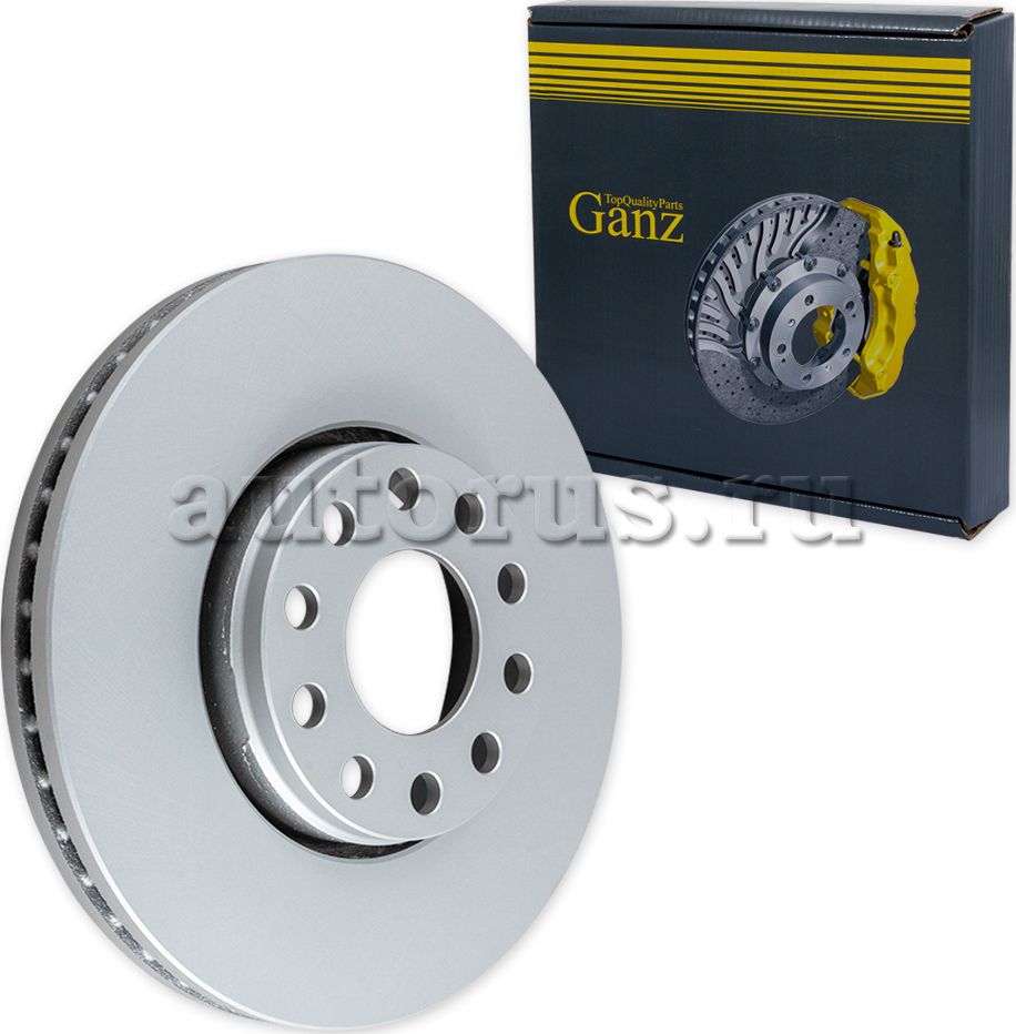 Диск тормозной передний с покрытием (Ganz). Артикул GIJ06126