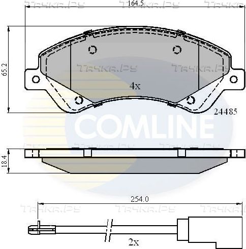 Тормозные колодки Comline Comline передние для Ford Transit Torneo VII 2006-2014. Артикул CBP21511