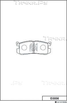 Тормозные колодки MK Kashiyama задние для Mazda MX-6 1994-1997. Артикул D3056