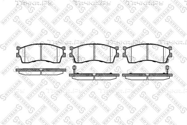 Тормозные колодки Stellox передние для Kia Clarus II 1998-2001. Артикул 426 032-SX