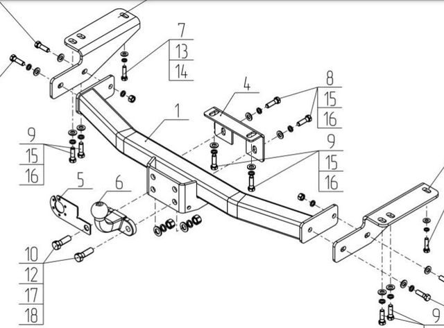 Фаркоп AvtoS для Toyota Land Cruiser Prado 150 2009-2026. Фланцевое крепление. Артикул TY 50