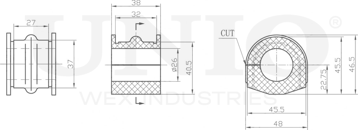 Втулка стабилизатора (Unio). Артикул RMP-10118
