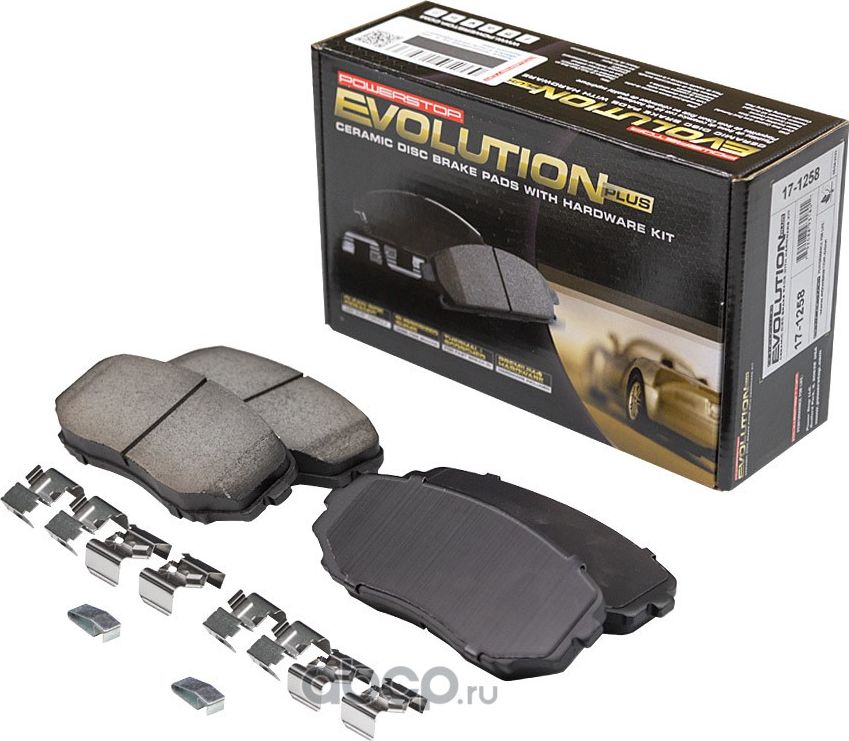 Передние керамические колодки Evolution PLUS Z17 PowerStop 17-1258 Powerstop. Артикул 171258