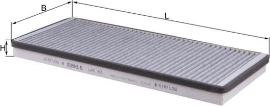 Салонный фильтр Mahle-Knecht. Артикул LAK 83