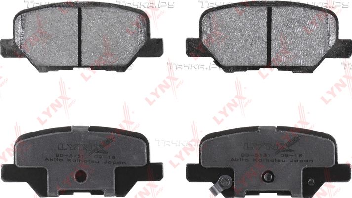 Тормозные колодки LYNXauto задние для Mazda 6 III (GJ) 2012-2026. Артикул BD-5131