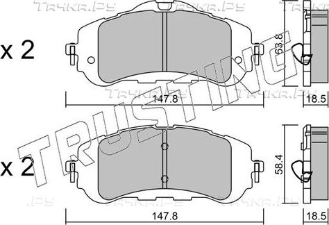 Тормозные колодки Trusting передние для Peugeot 308 II 2013-2026. Артикул 999.0