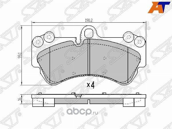 Колодки тормозные FR PORSCHE CAYENNE 03-10 VW TOU (SAT). Артикул ST7L0698151Q